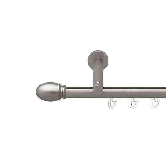 Карниз Orvit Белуно металевий однорядний циліндр на профіль (16 см) профільна труба  Сатин 19 мм 300 см Львов