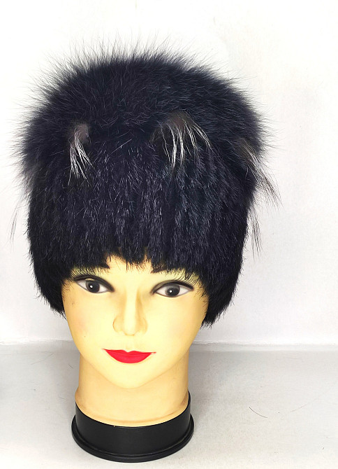 Шапка меховая женская кубанка Сюзанна Черный Харьков - изображение 3