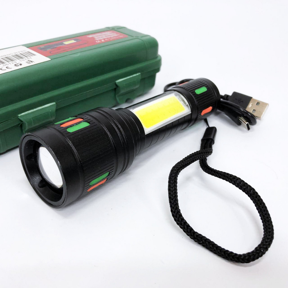 Светодиодный фонарик Аккумуляторный фонарь 623-TG+COB, Сильный фонарик, Тактический фонарь для армии UM-53 Львов - изображение 1