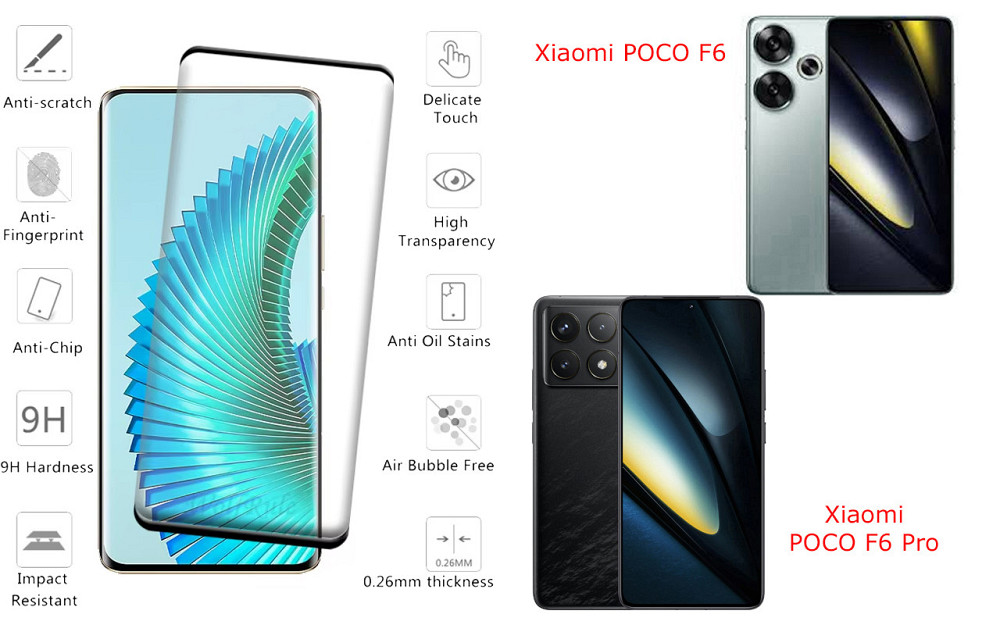 Защитное стекло HyperGlass Pro для Xiaomi POCO F6, POCO F6 Pro – максимальная чувствительность и защита Киев - изображение 2