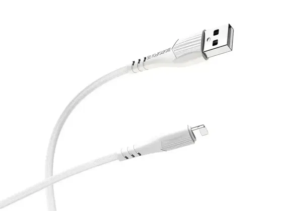 Кабель USB - Lightning Borofone BX37 Wieldy 1м 2А швидка зарядка для iPhone iPad шнур із захисним чіпом білий Одеса