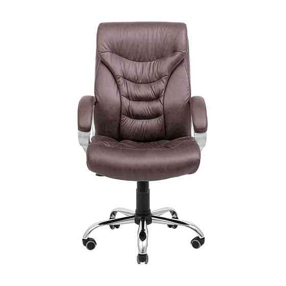 Офисное Кресло Руководителя Cagliari U М3 MultiBlock Хром Ameli Коричневый Киев