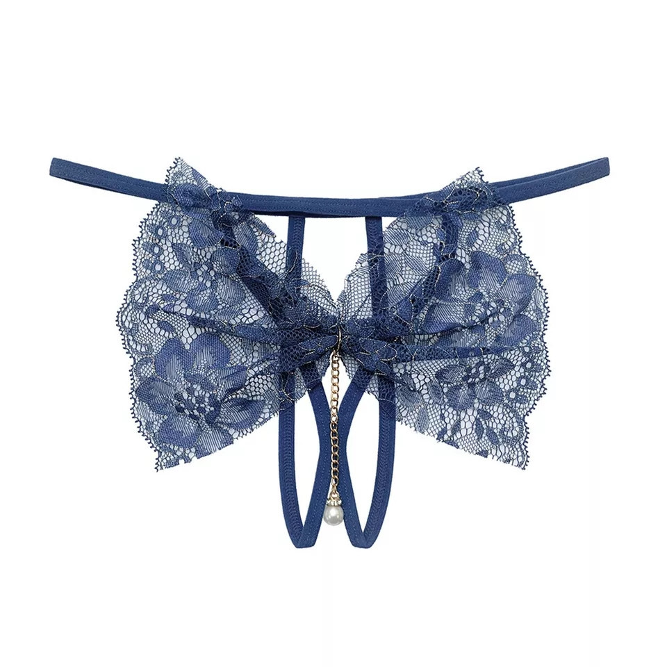 Эротические трусики с доступом синие, размер универсальный, резинка до 88см Киев - изображение 1