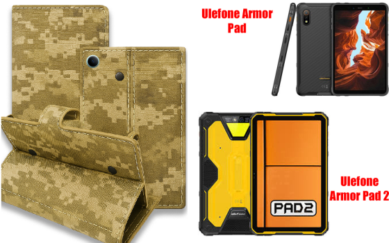 Книжка-трансформер для планшета Ulefone Armor Pad, Armor Pad 2, колір Black Pixel Київ