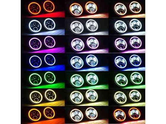 Комплект світлодіодних фар AllLight JR-4/1-60W ближнє+дальнє НИВА, ВАЗ, ГАЗ, УАЗ, JEEP, VW (керування габаритами через смартфон) Харків