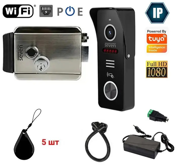 Комплект IP-відеопанелі з електромеханічним замком SEVEN KD-7841d Київ - фото 1