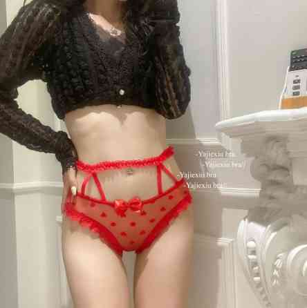 Сексуальні трусики червоні з сердечкми - розмір 42-46, матеріал не вказано Київ