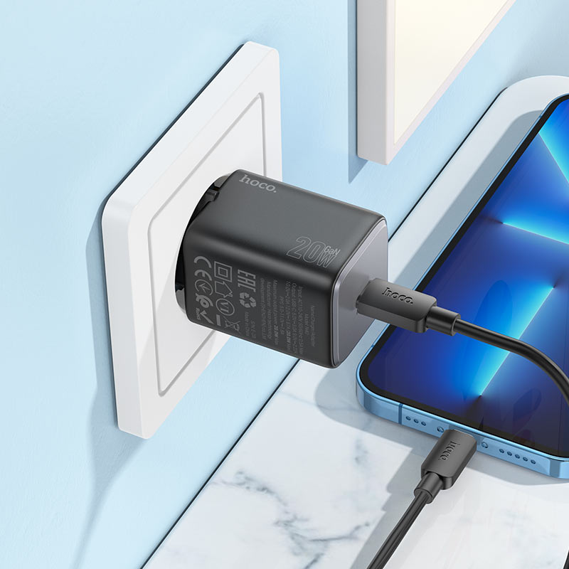 Зарядний пристрій HOCO N40 Mighty, 20W, чорний Київ - фото 3
