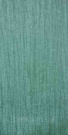 Шпалери вінілові на флізеліні AdaWall Seyyah 1.06х10 однотонні хвилясті смуги структурні смарагдові зелені Київ