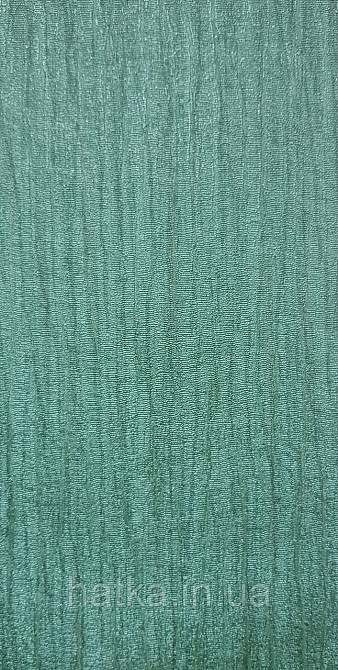 Шпалери вінілові на флізеліні AdaWall Seyyah 1.06х10 однотонні хвилясті смуги структурні смарагдові зелені Київ - фото 2