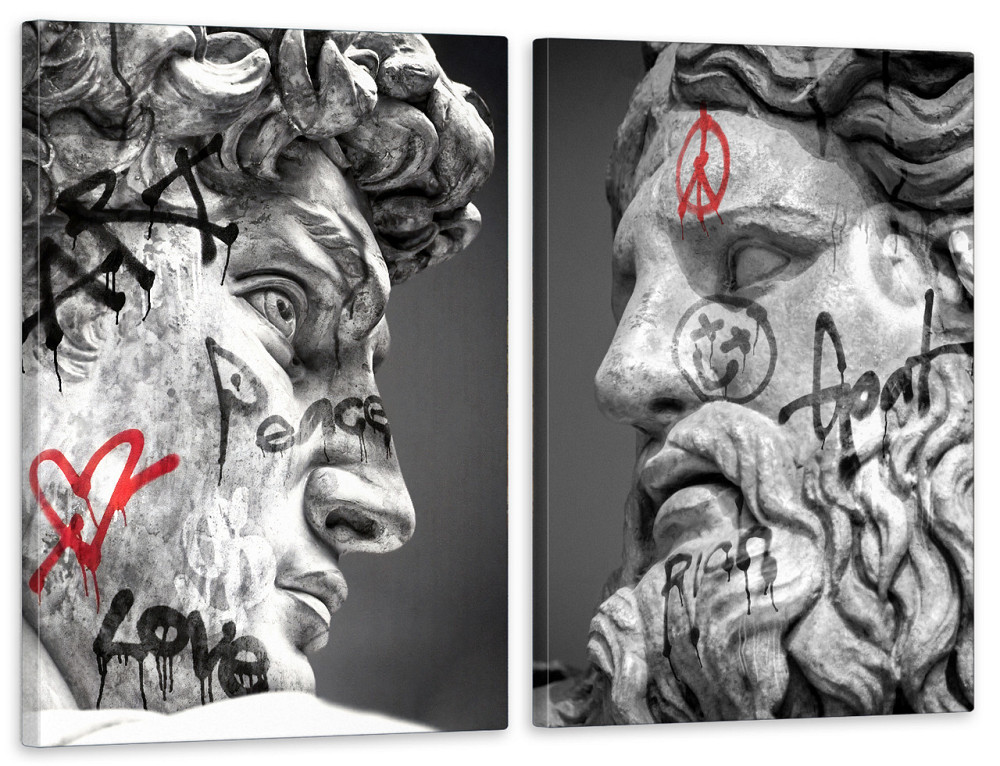 Модульная картина в гостиную / спальню   Статуя Давид та Зевс TLV-2_076 70x102 см Київ - фото 1