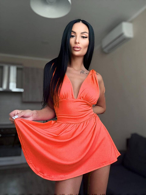 Женское летнее мини платье-комбинезон из микродайвинга 42/44, Оранжевый Одесса - изображение 1