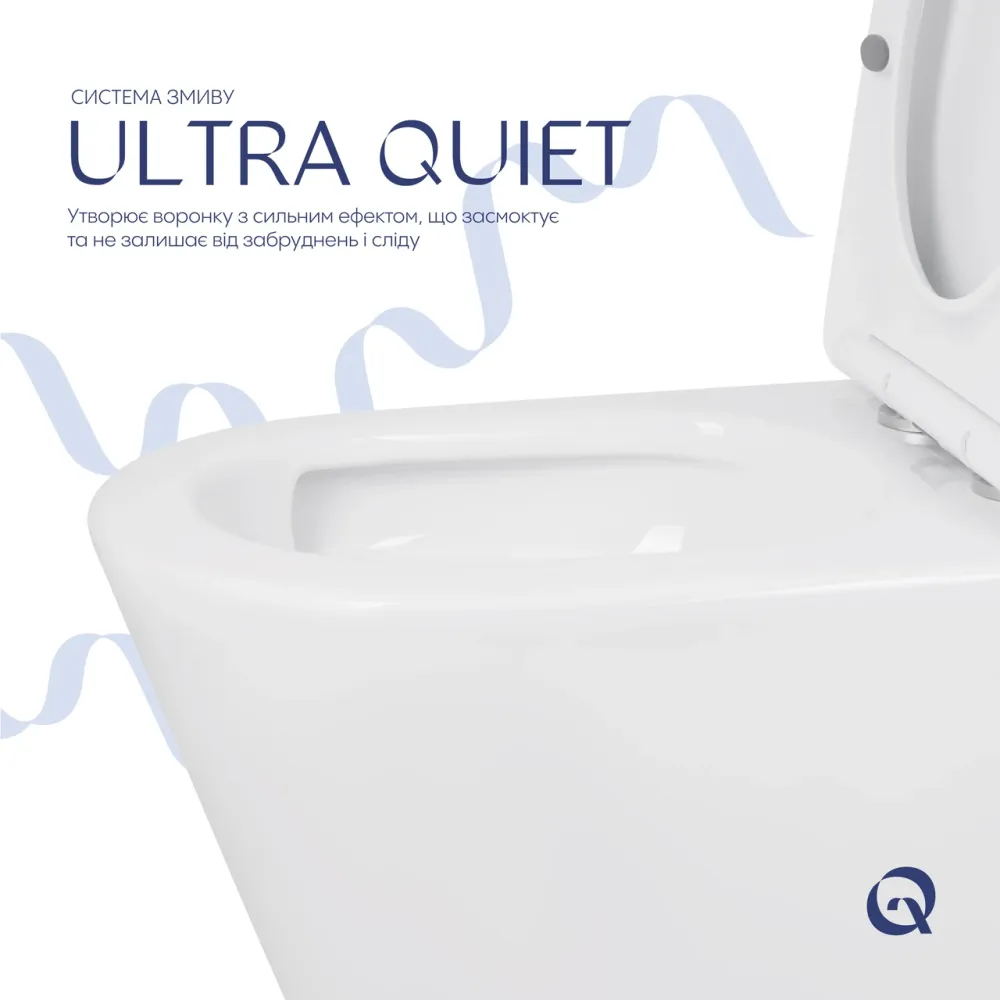 Унітаз підлоговий Qtap Swan Ultra Quiet із сидінням Soft-close 640x360x835 мм QT16222182TW White Київ - фото 16