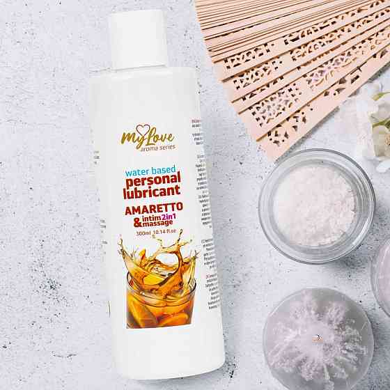 2в1 лубрикант та масажний гель - MyLove Aroma Series Intim&Massage Amaretto, 300 мл Sex Aura Київ