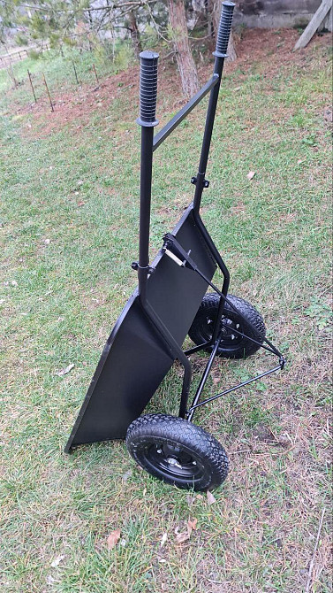 Тачка садовая Garden joys Чорная 110/200л Тачка для перевозки мусора Тачка для перевозки песка Тачка для груза Белая Церковь - изображение 2