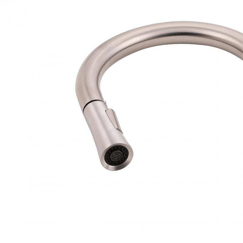 Смеситель для кухни Qtap Evicka с выдвижным изливом, нержавейка QTEVI91103UN Brushed Nickel PVD Харьков - изображение 6