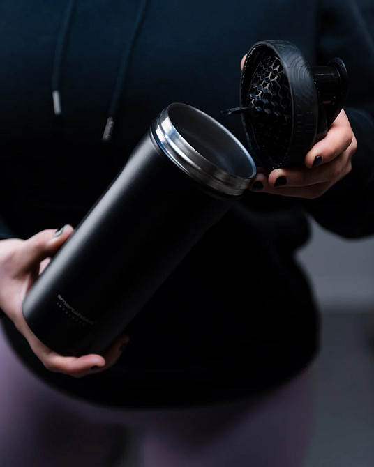 Шейкер спортивний SmartShake металевий Insulated Steel 750ml Black Луцк - изображение 10