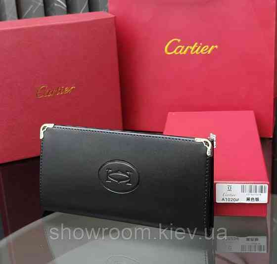 Мужской брендовый вертикальный кошелек Cartier (1020) Киев