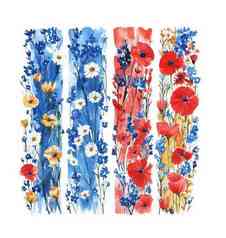 Термонаклейка на одежду Цветы Украины Киев