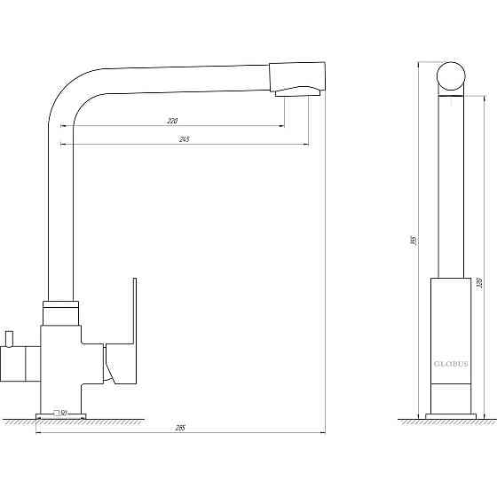 Змішувач для кухні під осмос Globus Lux ALPEN SUS-0110-1 (000017522) Київ