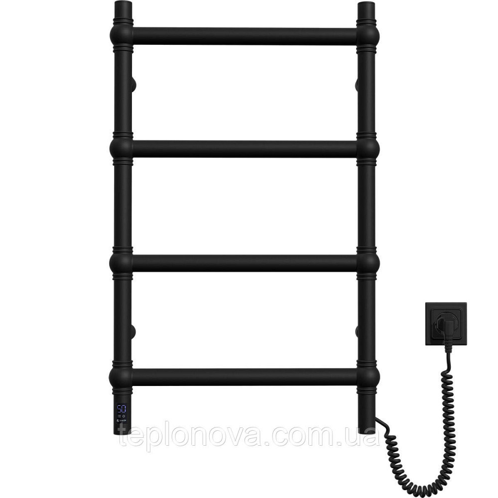 Сушарка для рушників неіржавка електрична Navin Retro 500х800 Sensor права, чорний муар Чернівці - фото 2