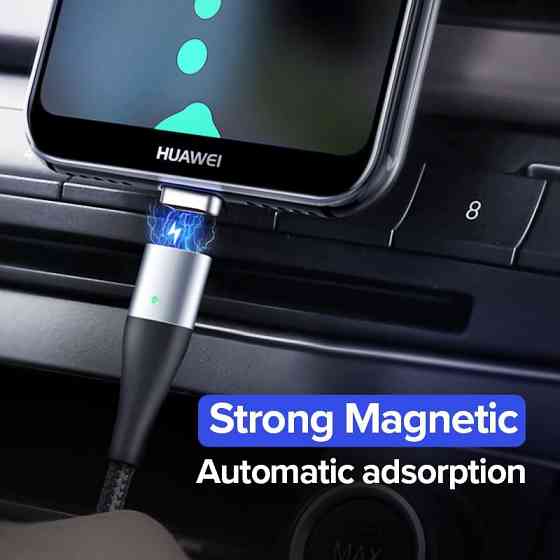 Магнитный кабель USB Type-C Ugreen для зарядки и передачи данных (Черный, 1м) Николаев