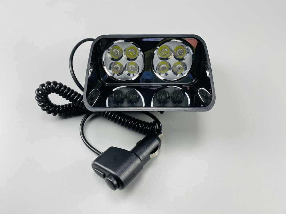 Маячок проблисковий автомобільний S8 стробоскоп мигалка 9-80V 8 led діодів білий спалах (під скло) Мукачево - фото 8