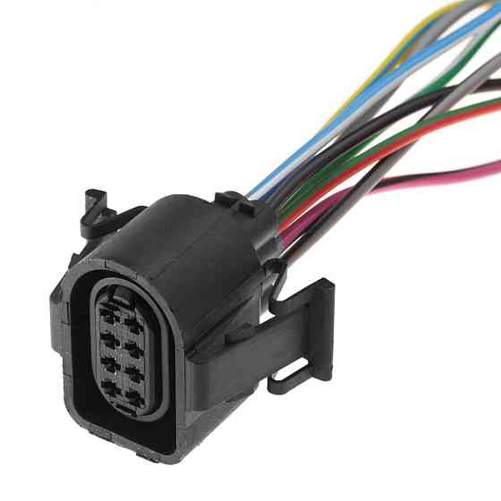 Електричний з'єднувач із дротом, 8-контактний Чорний, Пластик, Київ