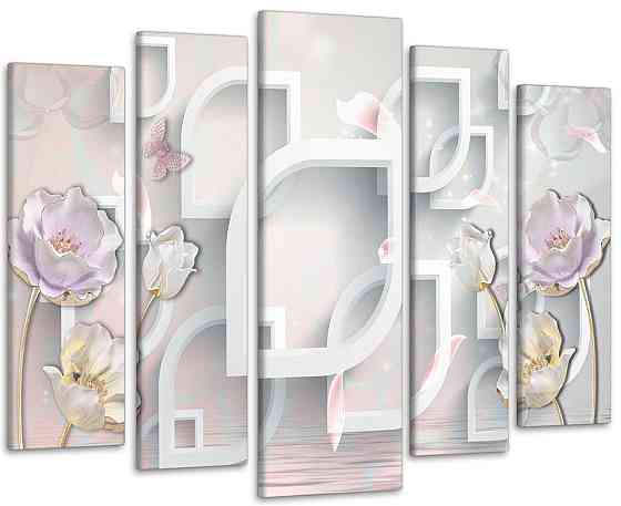 Модульная картина Цветы Абстракция Art-18_5 Киев