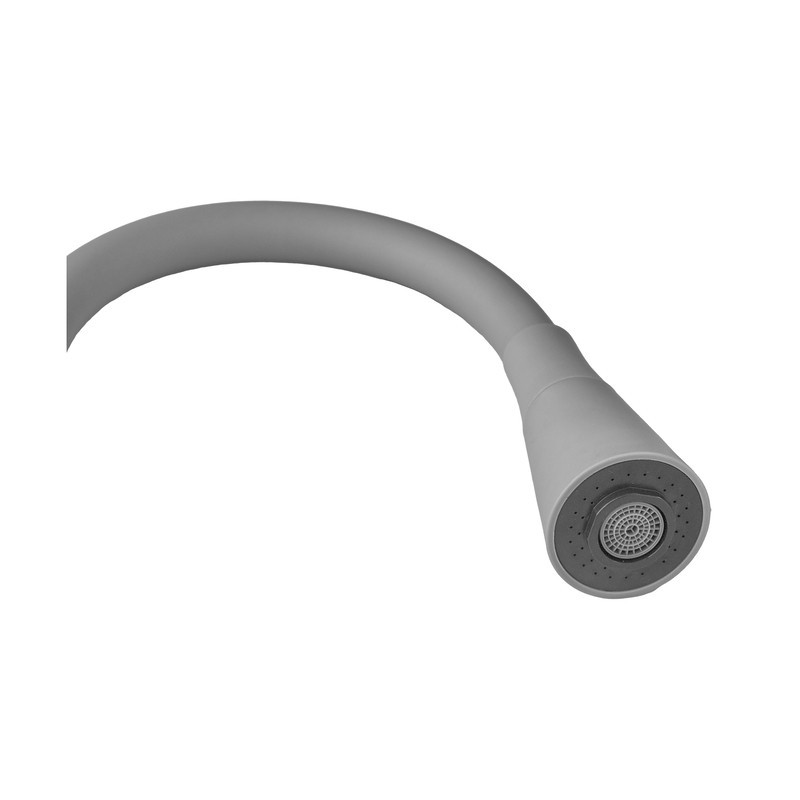 Смеситель для кухни PLAMIX CEZAR-011-B SET GRAPHITE REFL.GRAY с силиконовым изливом, с подводом (PM0720) Киев - изображение 6