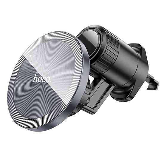 Тримач для мобільного HOCO H23 Alma metal ring magnetic car holder(air outlet) Black Metal Gray (6942007606615) Київ