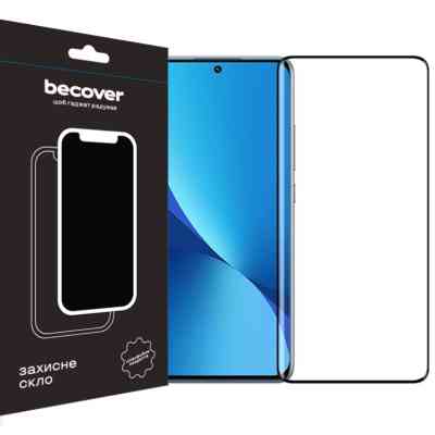 Стекло защитное BeCover Xiaomi Redmi 12 Black (709610) Винница