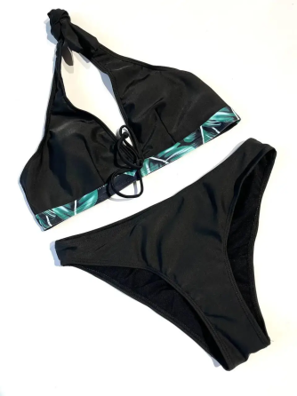 Купальник жіночий роздільний трійка Синій L Харків