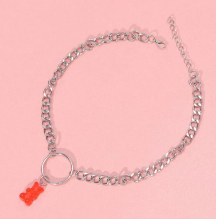 Подвеска мишка, цвет коралловый - длина 30см, смола, цинковый сплав Киев - изображение 1