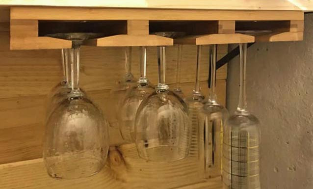 Полиця для келихів "Дженола" сієна Миколаїв - фото 1