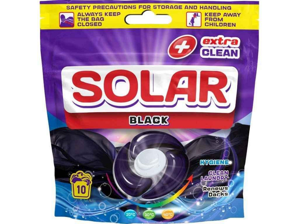 Капсули для прання 10шт Black Темних речей ТМ SOLAR Київ - фото 1
