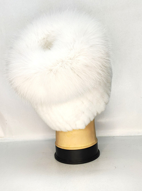 Шапка хутряна жіноча кубанка Rex Анжеліка Білий Харків - фото 5