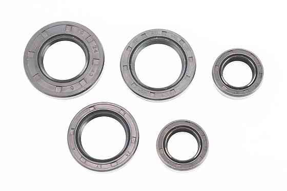 Сальники к-кт 5шт (17x27x7; 17x27x7; 24x43x6; 25x37x6; 27x40x6) двигуна, Suzuki AD50 Київ