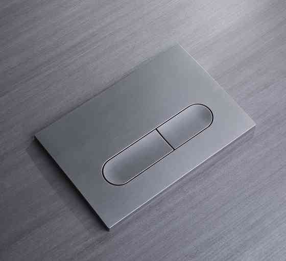 Панель змиву Koer KT-0608-07 240x160x10mm пластикова, кнопка закруглена (колір графіт) (KR6128)   ( 21058 ) Харків