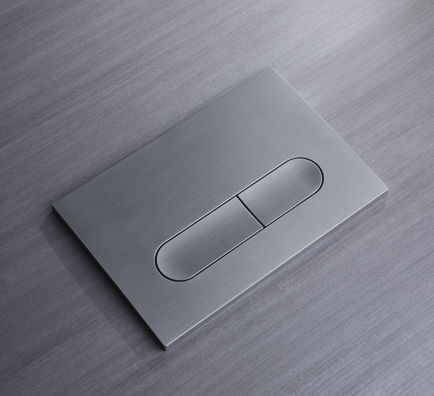Панель змиву Koer KT-0608-07 240x160x10mm пластикова, кнопка закруглена (колір графіт) (KR6128)   ( 21058 ) Харків - фото 2