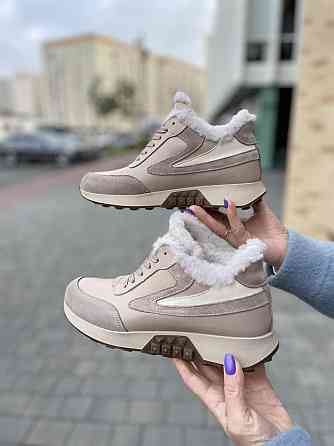 Ditas Кроссовки женские DITAS капучино натуральная кожа+замша зимние 38р.39р.41р. (5291) Коломия