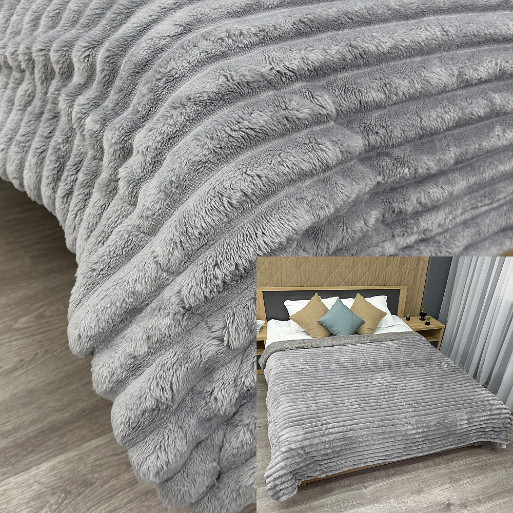 Плед 200х230 см (+-10см) на овчине 