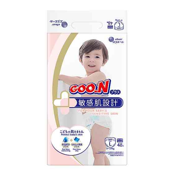 Підгузки Goo.N Plus для дітей (розмір 4(L), 9-14 кг, 48 шт) Дніпро