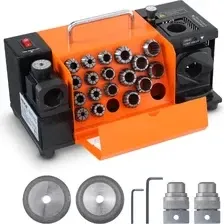 Szlifierka do wierteł 120 W 4500 obr/min Stacja ostrząca 45# stal Ostrzałka 95-135° Regulowany kąt ostrza 18 tulei za Киев