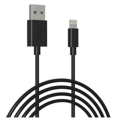 Дата кабель USB 2.0 AM to Lightning 1.0m Cu, 2.1А, Black Grand-X (PL01B) Вінниця - фото 3