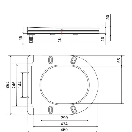 Qtap Сиденье для унитаза (Robin 660, Scorpio 520,660) 460x362x50 мм, Matt Black, с микролифтом, Slim Duroplast, Quick Release Киев