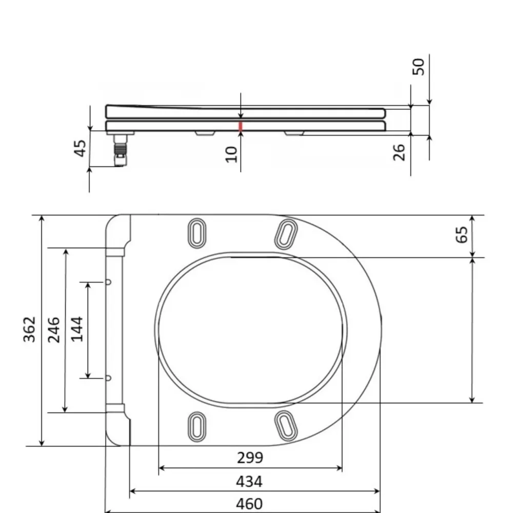 Qtap Сиденье для унитаза (Robin 660, Scorpio 520,660) 460x362x50 мм, Matt Black, с микролифтом, Slim Duroplast, Quick Release Киев - изображение 2
