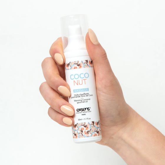 Массажное масло EXSENS Coconut 50мл разогревающее, без сахара, без парабенов, съедобное Sex Aura Киев