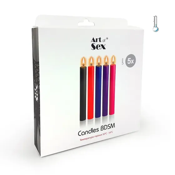 Набір воскових свічок Art of Sex Thin 16 см (5 шт), низькотемпературні, тонкі Львів