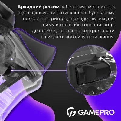 Геймпад GamePro GPX13T 2.4G/BT 5.1/USB/PC/iOS/Android RGB Transparent (GPX13T) Вінниця - фото 11